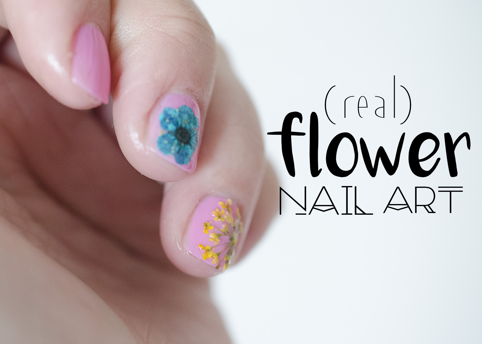 real flower nail art
